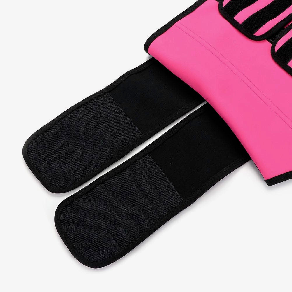 Latex Waist Cincher with Zipper and Adjustable Belt