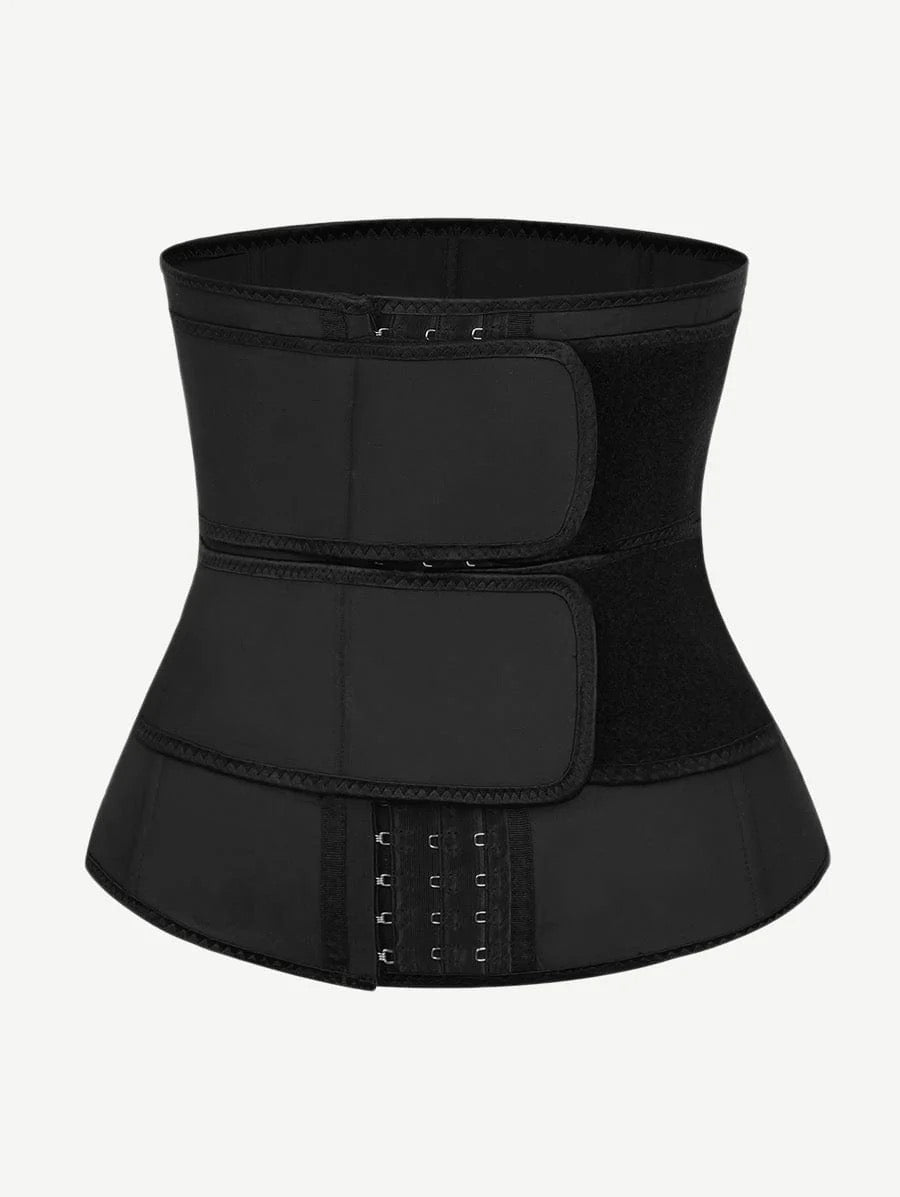 Black Latex Waist Trainer 7 Steel Bones Leisure