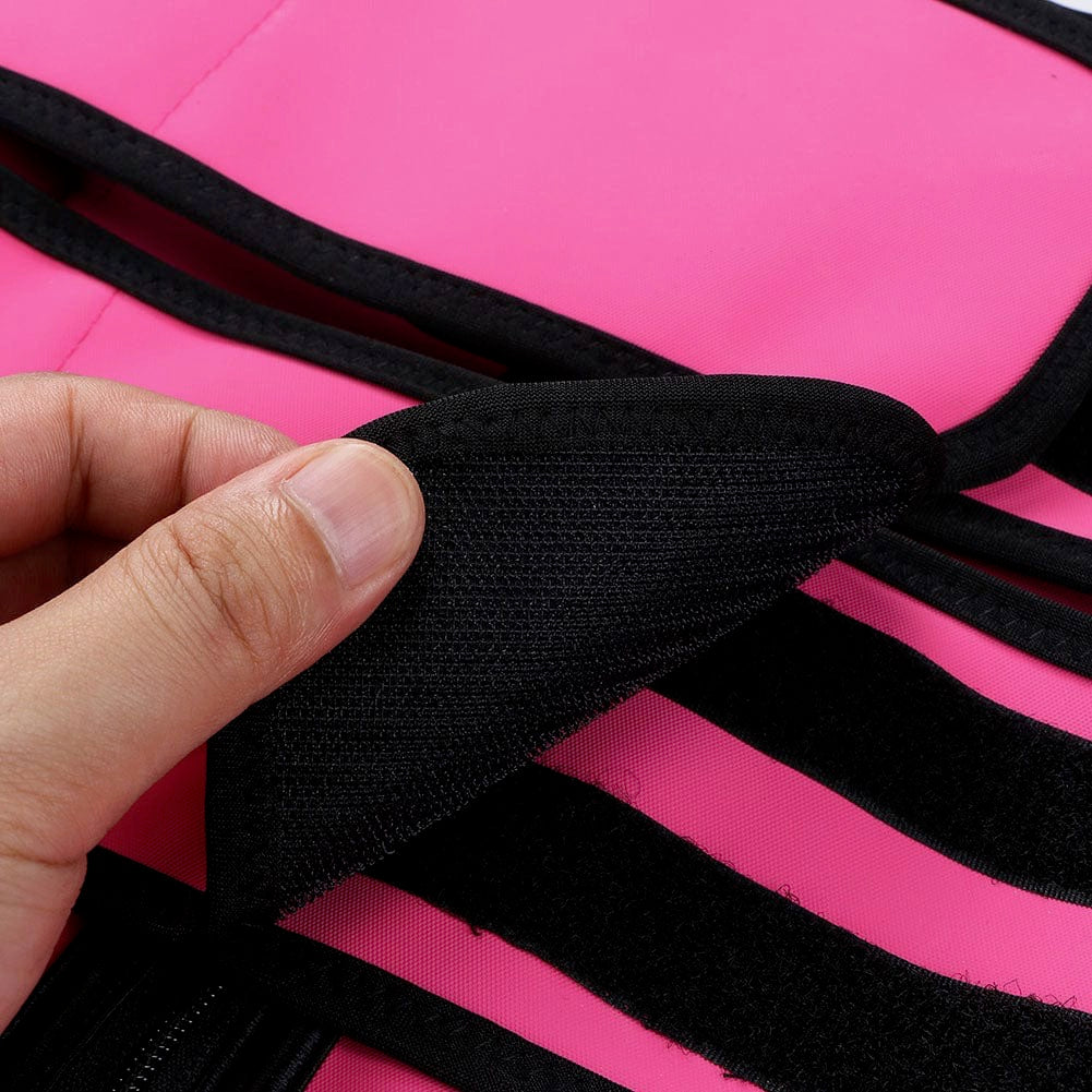 Latex Waist Cincher with Zipper and Adjustable Belt