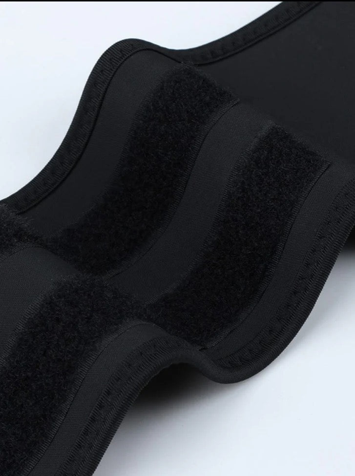 Latex Waist Cincher with Zipper and Adjustable Belt