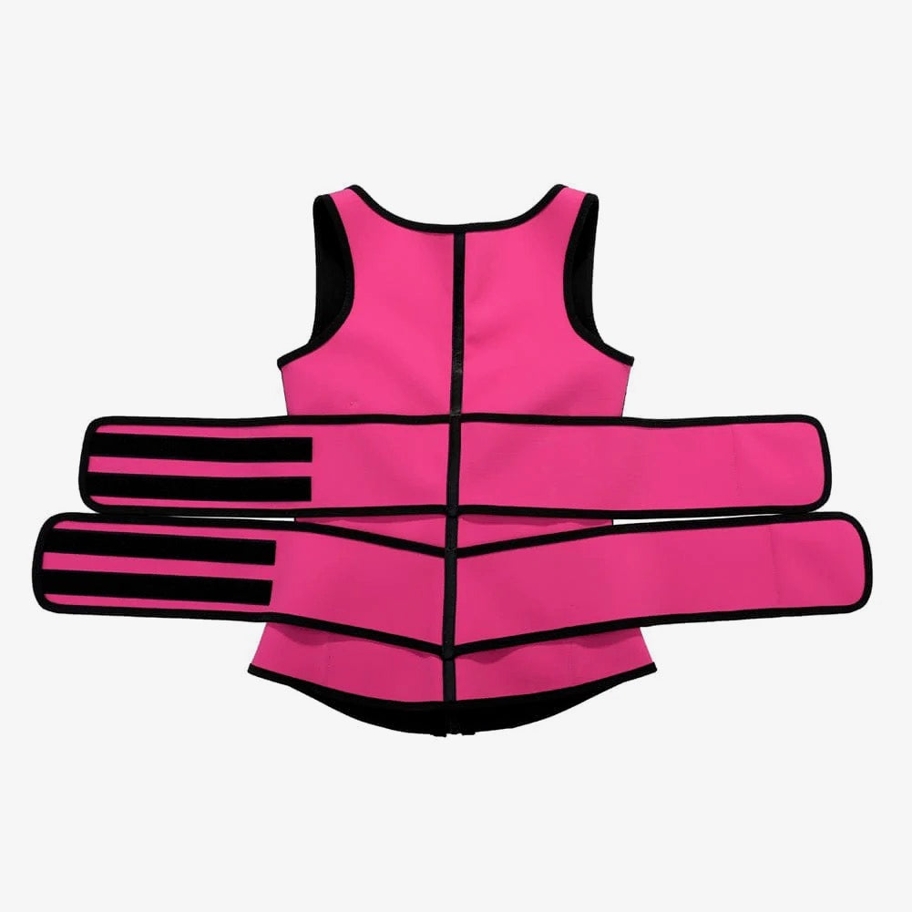 Latex Vest Shaper Double Belts With Zipper