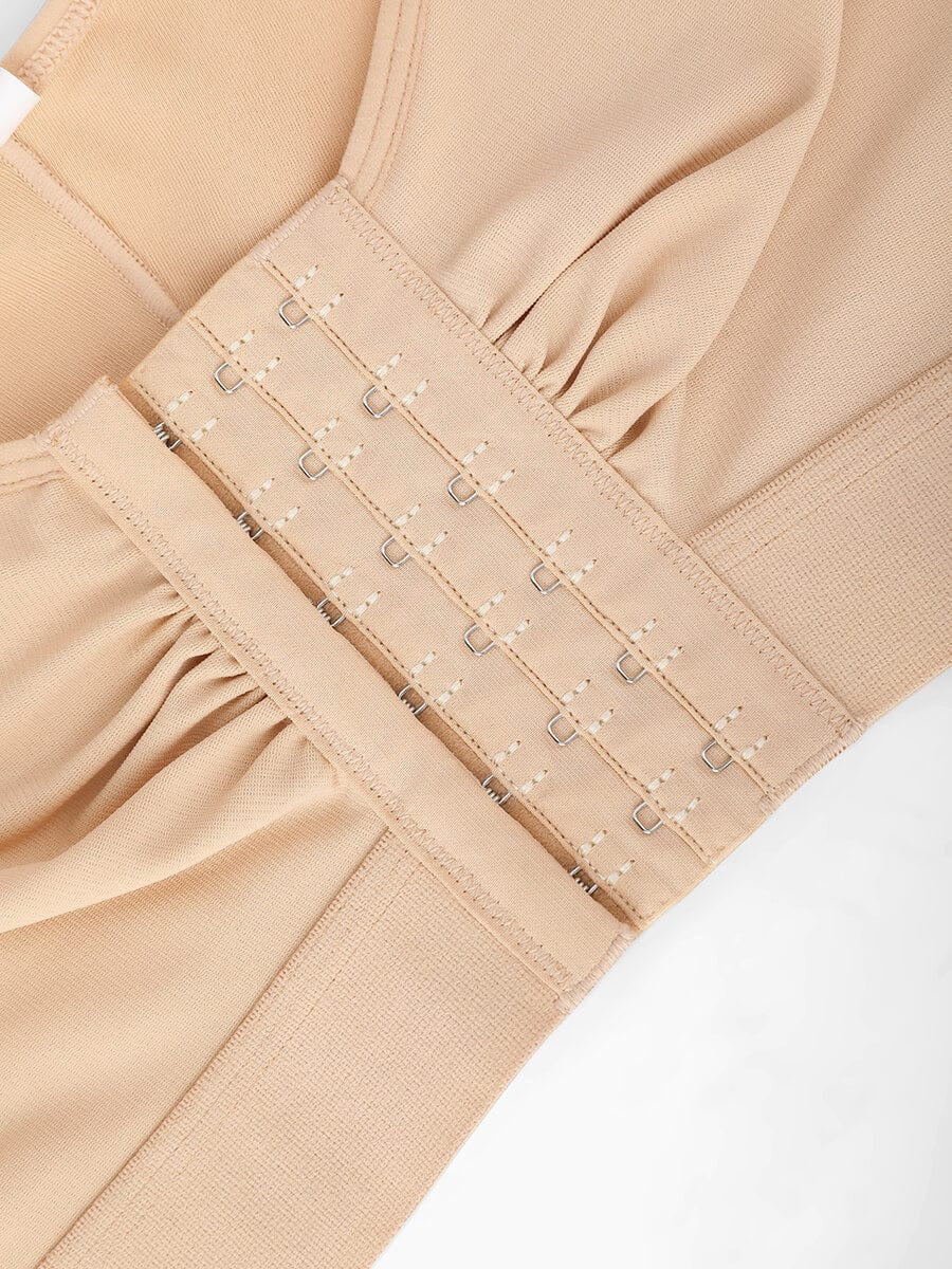 Adjustable Front Closure Post-Surgery Bra with Triple Hooks