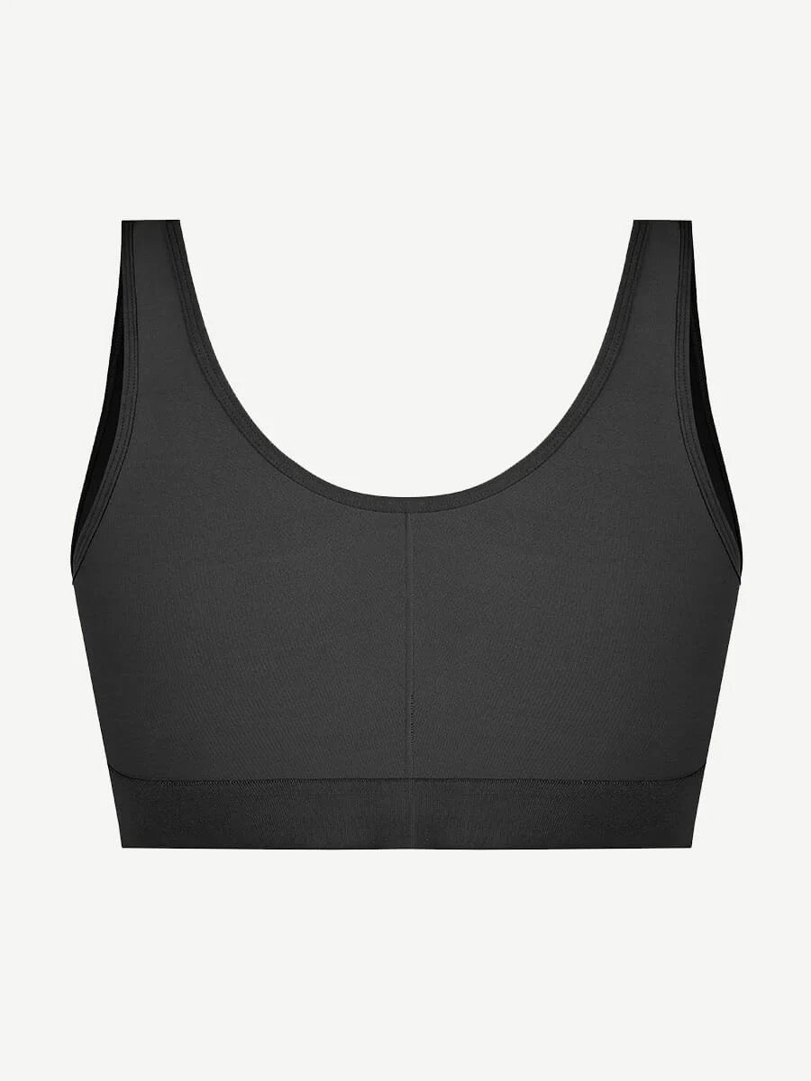 Adjustable Front Closure Post-Surgery Bra with Triple Hooks