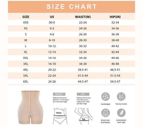 3-bones Triple-breasted High-waisted Elastic Body Butt Lifter